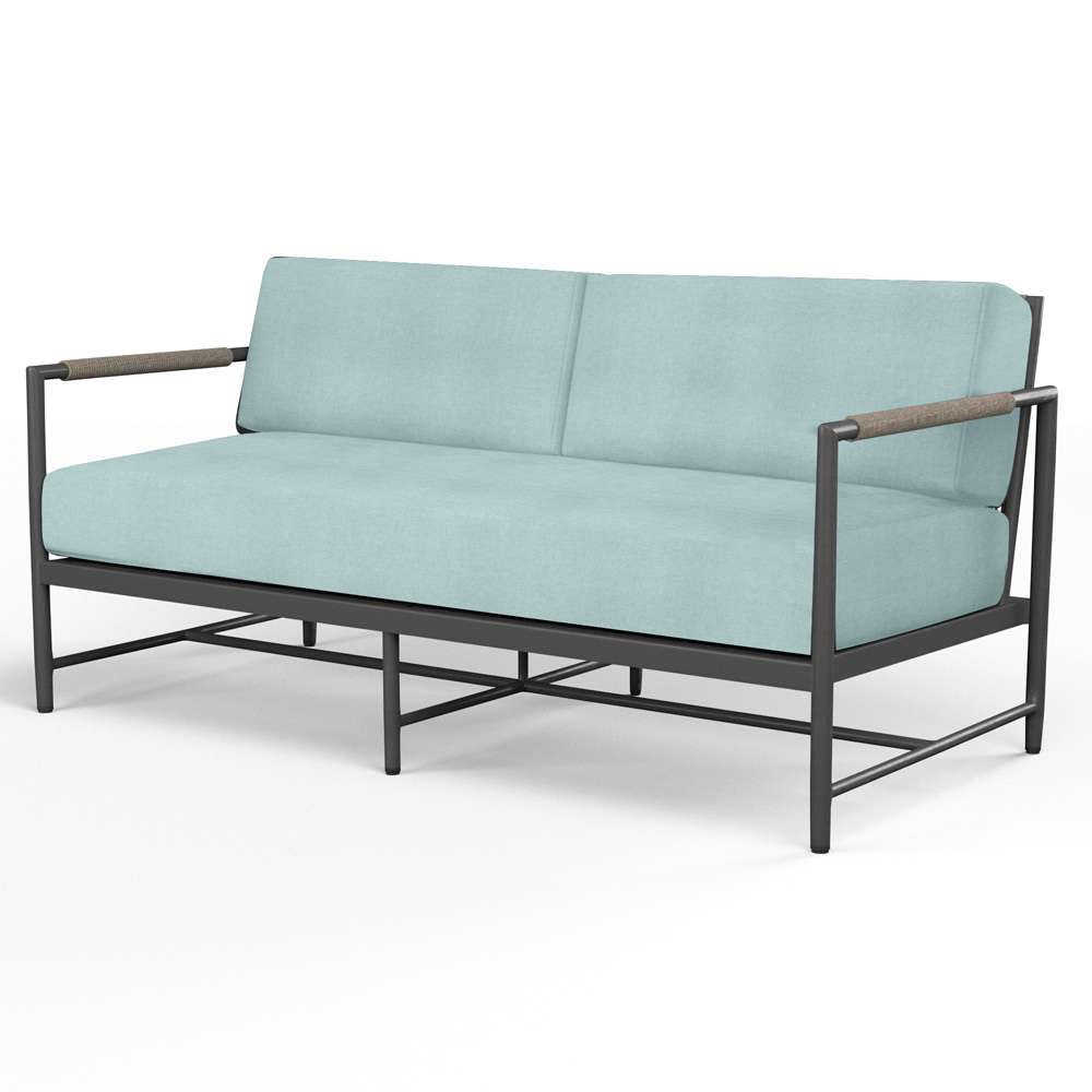 Sunset West - Pietra Loveseat in Dupione Celeste, No Welt - SW4601-22-8067 veiw 1