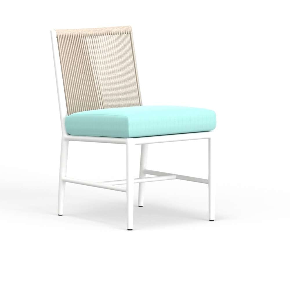 Sunset West - Sabbia Armless Dining Chair in Dupione Celeste, No Welt - SW4901-1A-8067 veiw 1