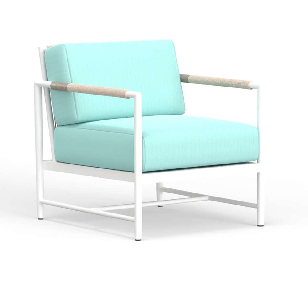 Sunset West - Sabbia Club Chair in Dupione Celeste, No Welt - SW4901-21-8067 veiw 1