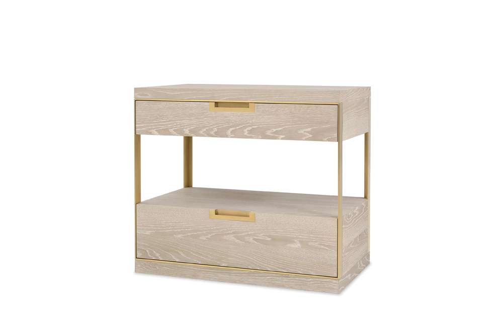 Century Furniture - Cadence Sand Cerused Two Drawer Nightstand - CA2-222 veiw 1