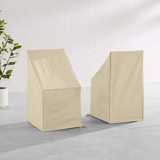 Crosley Furniture - 2Pc Outdoor Dining Side Chair Furniture Cover Set Tan - 2 Dining Side Chairs - CO7510-TA veiw 2