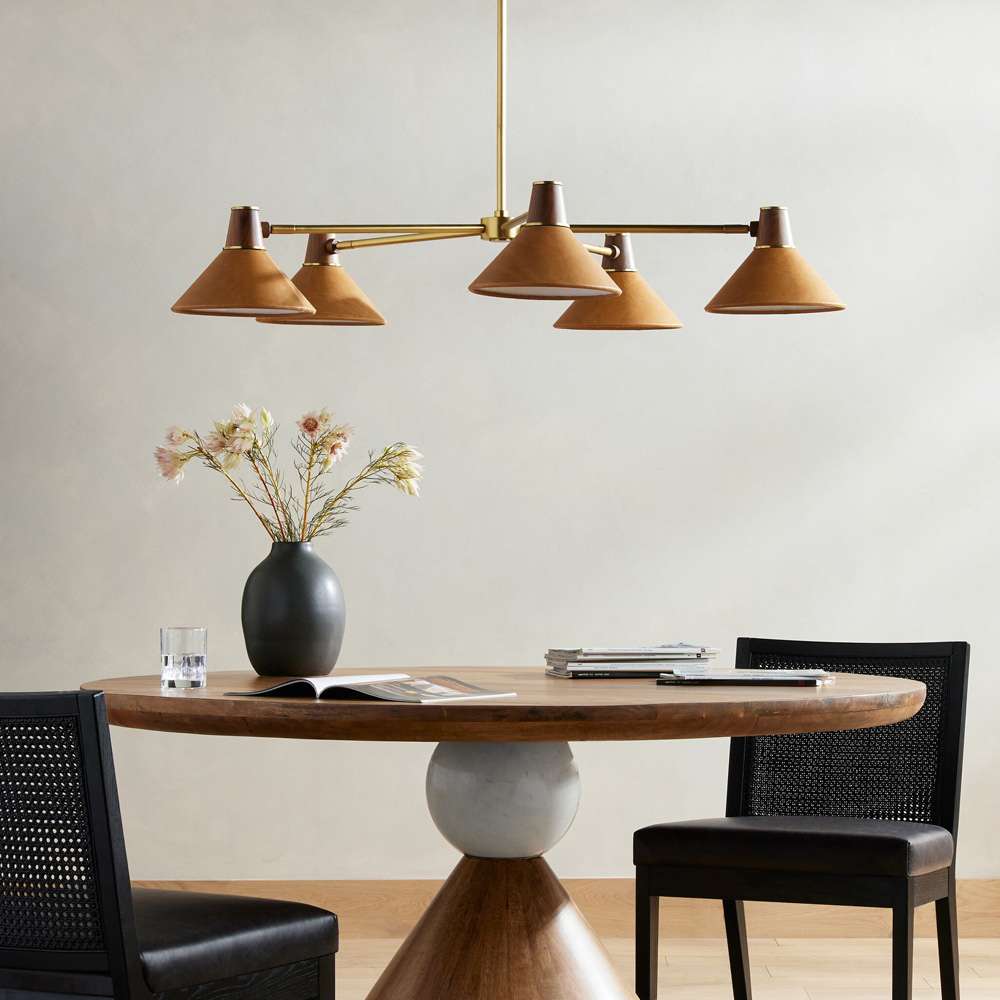 Four Hands - Deacon - Cullen Chandelier - Natural Walnut - 231907-001 veiw 7