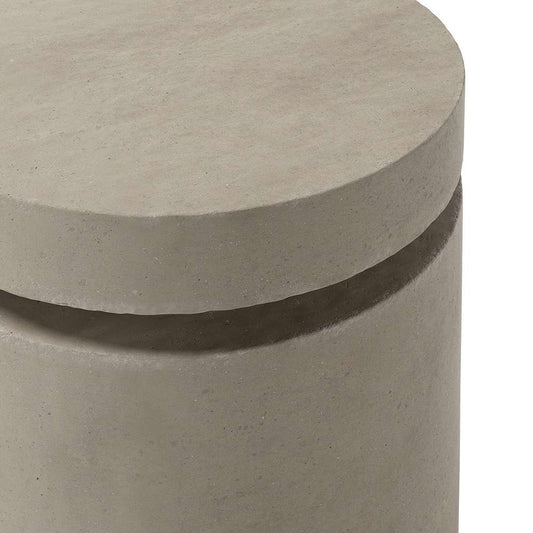 Four Hands - Falco - Higgins Outdoor Round Propane Enclosure Table - Natural Concrete - 243850-001 veiw 2