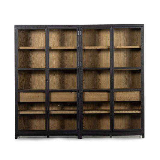 Four Hands - Millie Double Cabinet - Drifted Matte Black - 232216-001 veiw 2