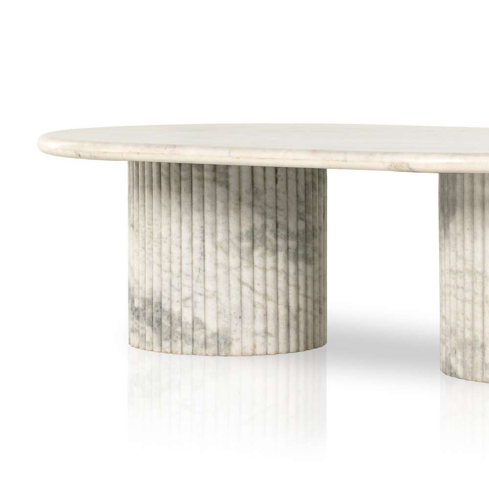 Four Hands - Oranda Coffee Table - Polished White Marble w/ Sealant - 233876-001 veiw 12