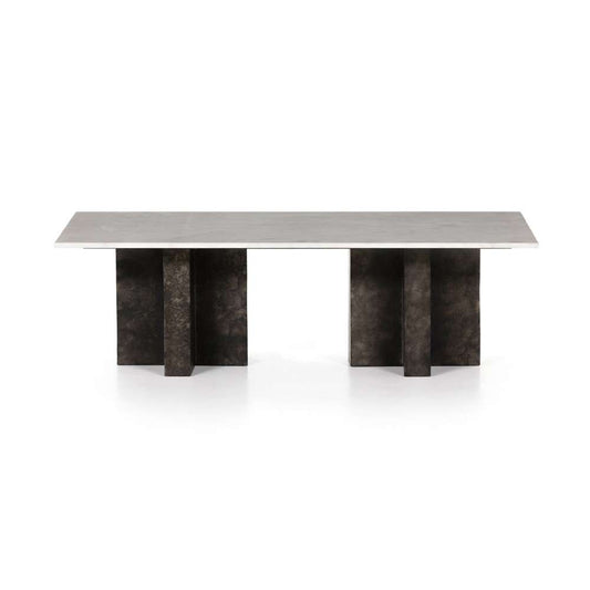 Four Hands - Terrell Coffee Table - Polished White Marble - 226616-001 veiw 2