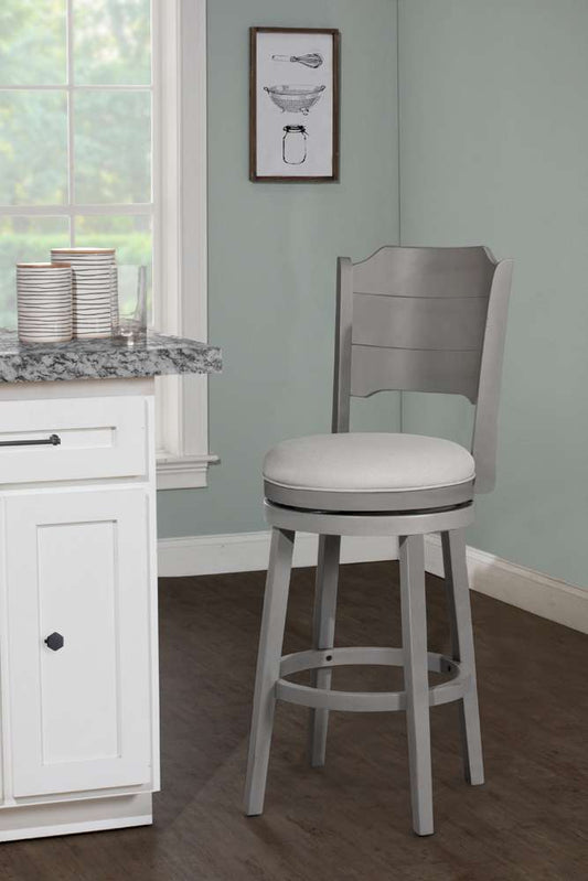 Hillsdale Furniture - Clarion Wood Bar Height Swivel Stool, Distressed Gray - 4541-830 veiw 2