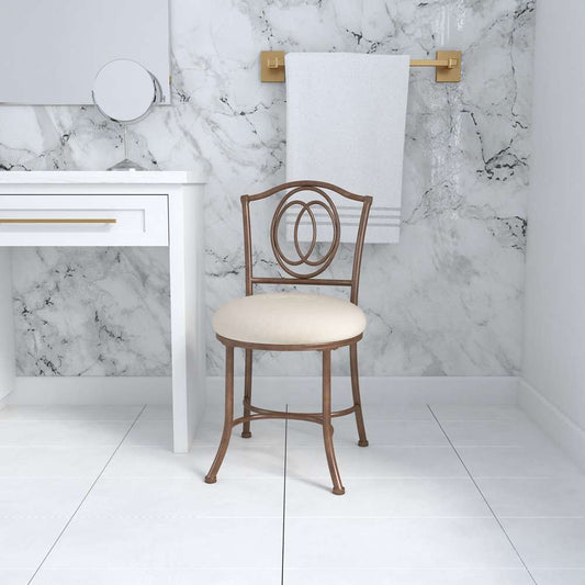 Hillsdale Furniture - Emerson Metal Vanity Stool, Golden Bronze - 50945A veiw 2