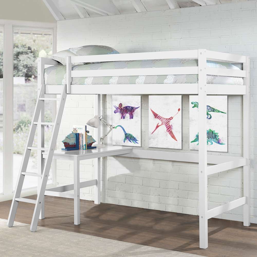 Hillsdale Kids and Teen - Caspian Wood Twin Loft Bed, White - 2179-320 veiw 2