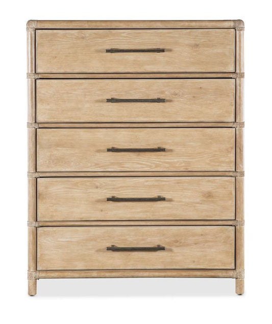 Hooker Furniture - Retreat Pole Rattan Five-Drawer Chest - 6950-90210-80 veiw 2