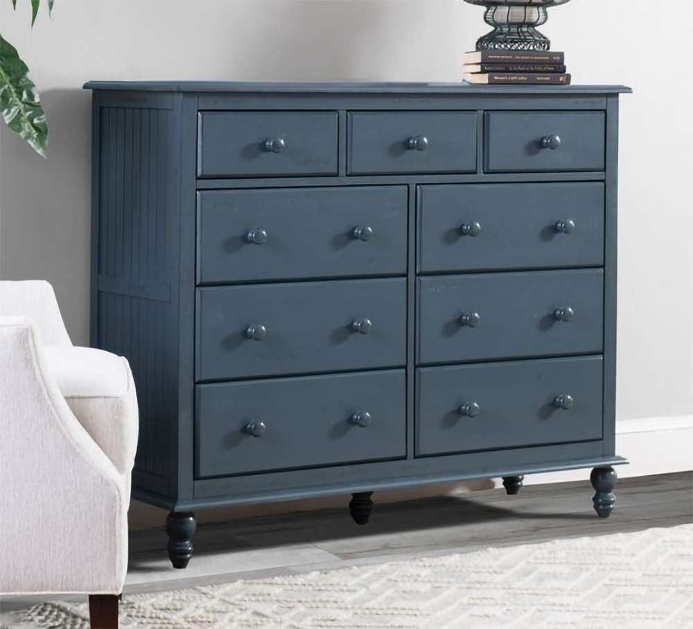 John Thomas Furniture - Cottage - 9 Drawer Dresser in Denim
