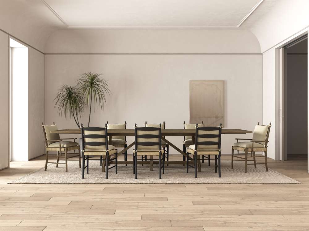Jonathan Charles Fine Furniture - Timeless Sidereal French Laundry Table 96in in Chestnut - 003-2-A61-WNC veiw 7