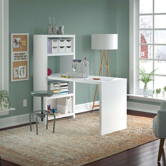 Bush Business Furniture - Echo 56W Craft Table in Pure White - ECH023PW veiw 2