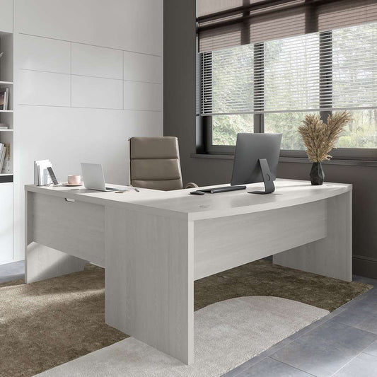 Bush Business Furniture - Echo 72W Bow Front L Shaped Desk in Gray Sand - ECH053GS veiw 2