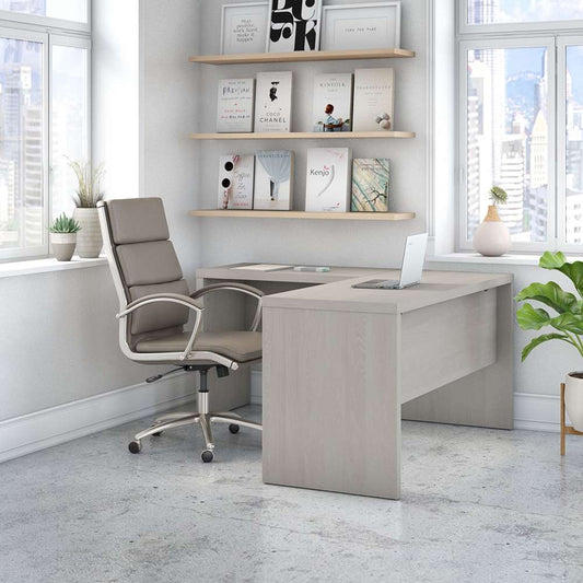 Bush Business Furniture - Echo L Shaped Desk in Gray Sand - ECH026GS veiw 2