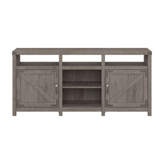 Bush Furniture - Cottage Grove 65W Farmhouse TV Stand for 70 Inch TV in Restored Gray - CGV265RTG-03 veiw 2