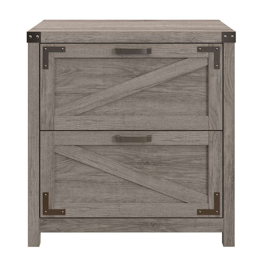 Bush Furniture - Cottage Grove Lateral File in Restored Gray - CGF129RTG-03 veiw 2