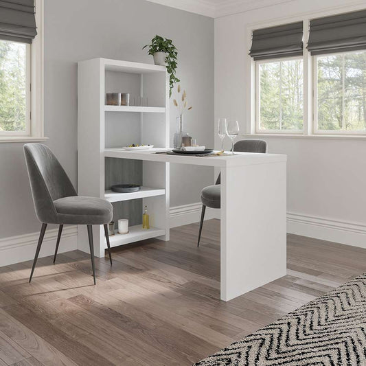 Bush Business Furniture - Echo 56W Dining Table in Pure White and Modern Gray - ECH021WHMG veiw 2