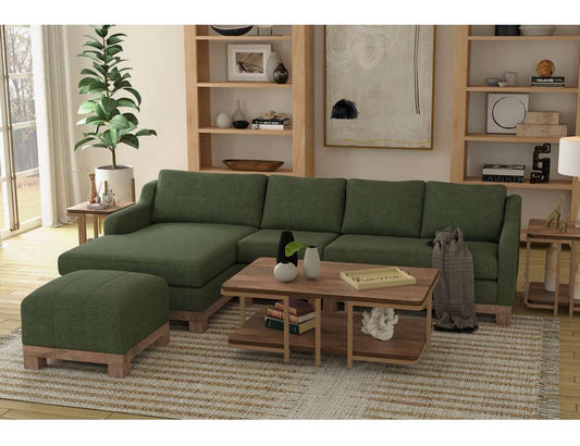 IFD - Samba - Sectional With Armless Chair, Left Chaise & Right Arm Loveseat - Olive veiw 2