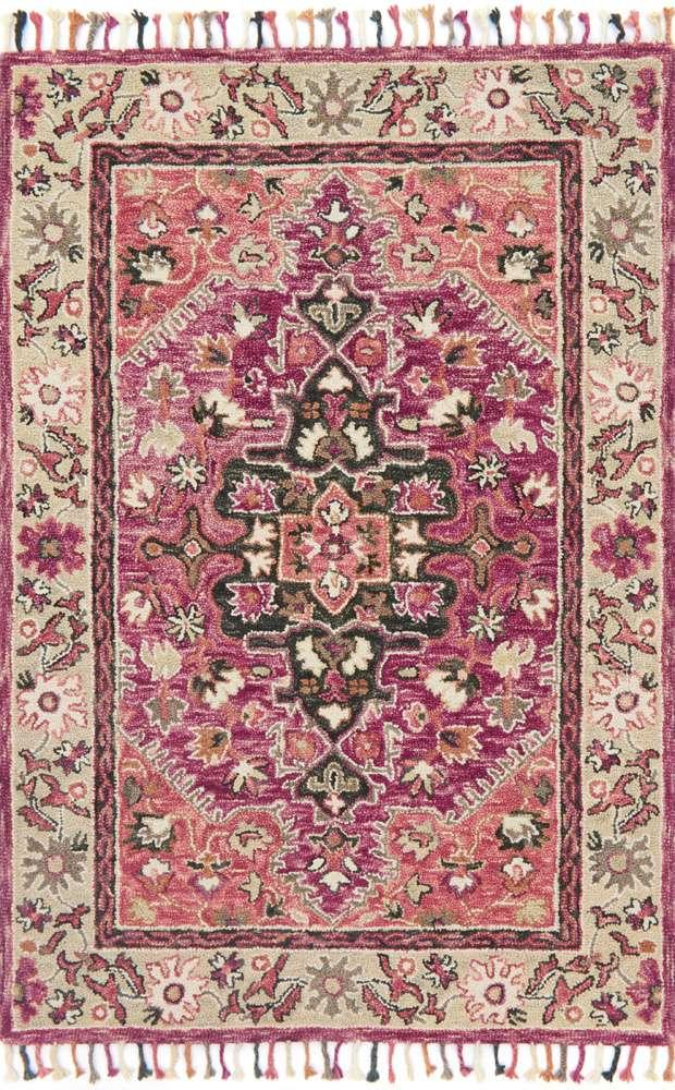 Loloi - Zharah Raspberry / Taupe 3-6in x 5-6in Accent Rug - ZHARZR-05RATA3656 veiw 1