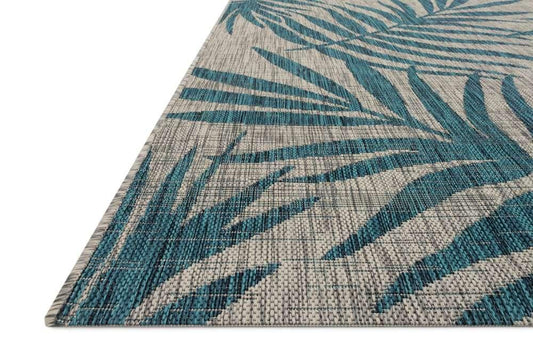 Loloi - Isle Grey / Aqua 2-2in x 3-9in Accent Rug - ISLEIE-10GYAQ2239 veiw 2