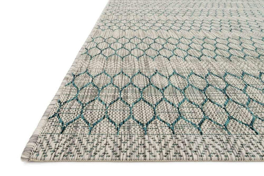 Loloi - Isle Grey / Teal 7-10in x 10-9in Area Rug - ISLEIE-01GYTE7AA9 veiw 2