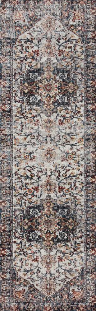 Loloi - Samra Ivory / Denim 2-7in x 8-0in Runner Rug - SAMRSAM-09IVDE2780 veiw 1