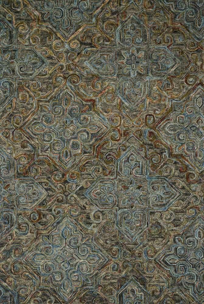 Loloi - Victoria Charcoal / Multi 7-9in x 9-9in Area Rug - VITRVK-21CCML7999 veiw 1