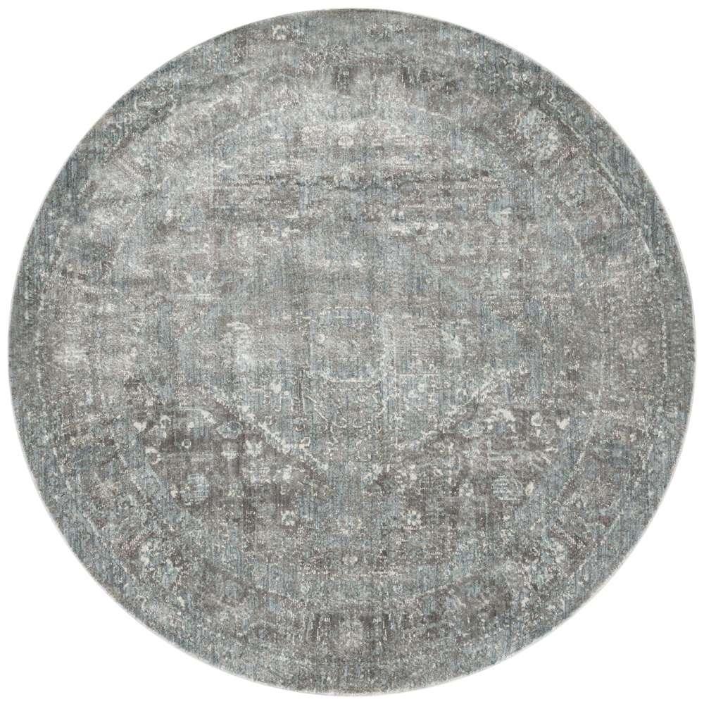 Loloi - Anastasia Stone / Blue 5-3in x 5-3in Round Area Rug - ANASAF-22SNBB530R veiw 1