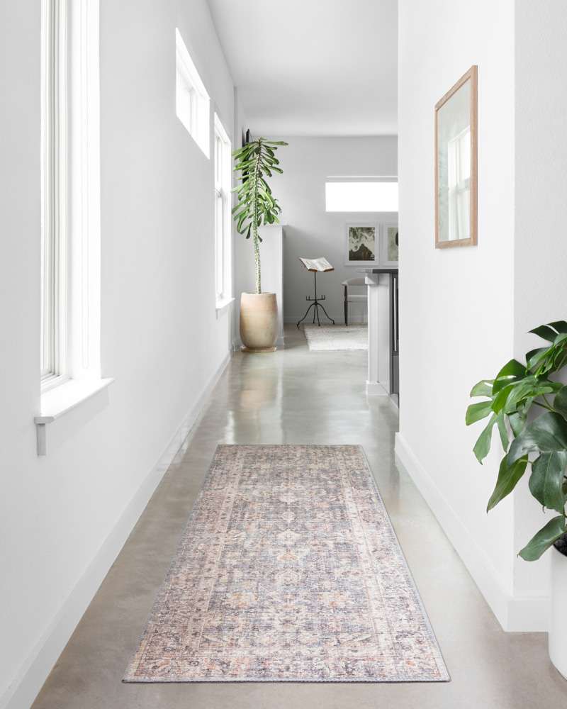 Loloi - Skye Grey / Apricot 2-6in x 7-6in Runner Rug - SKYESKY-01GYAP2676 veiw 2