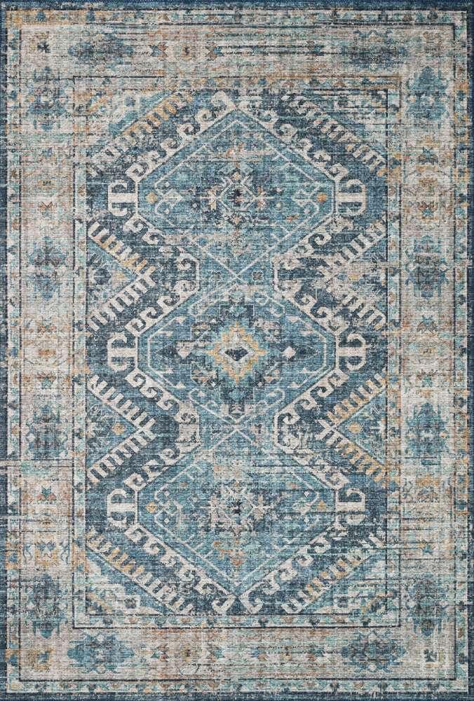 Loloi - Skye Denim / Natural 6-0in x 6-0in Round Area Rug - SKYESKY-03DENA600R veiw 1