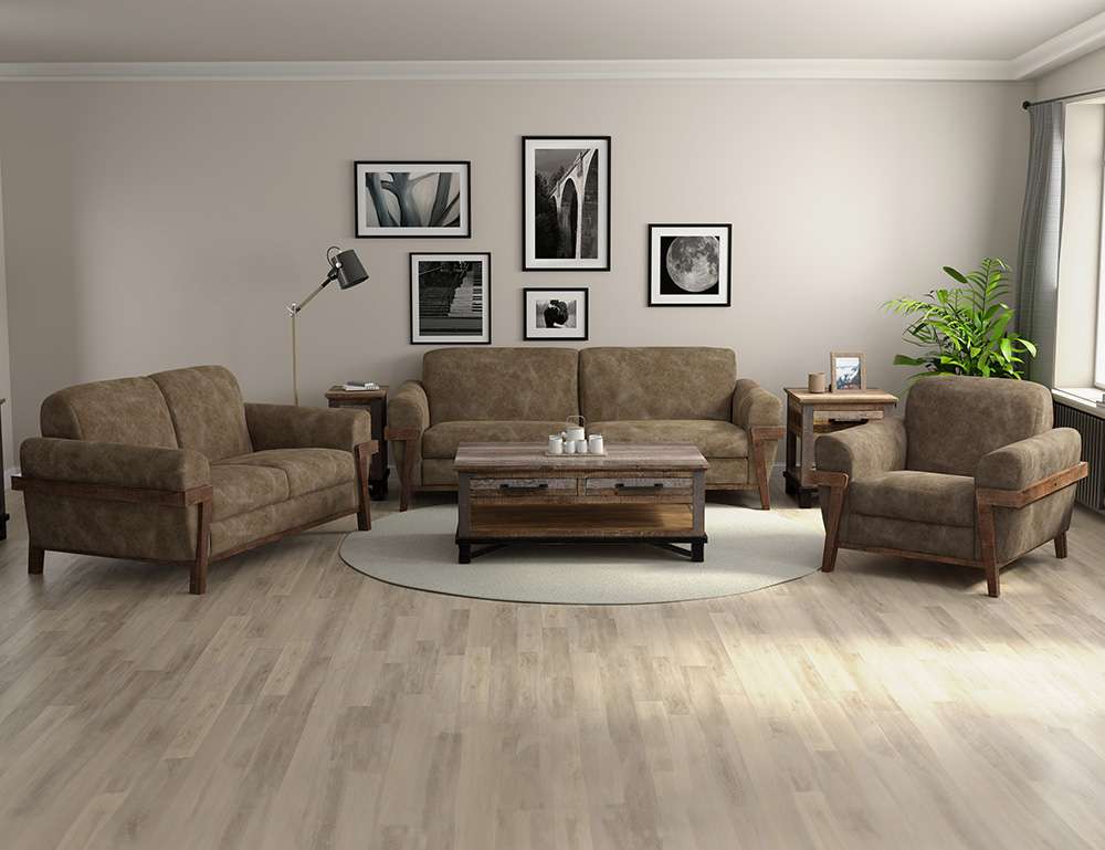 IFD - Loft Brown - Wooden Frame & Base, Sofa - IUP644-SOF-201 veiw 2