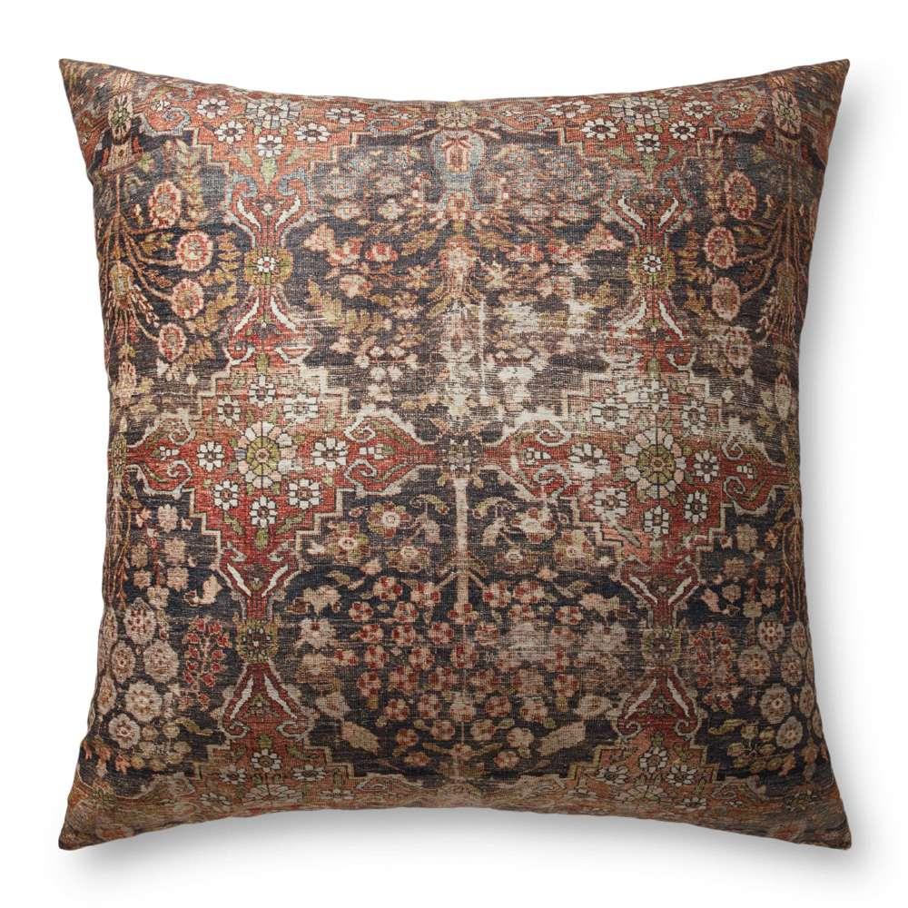 Loloi - FP0013 Red / Multi 36inW x 36inD x 6inH Pillow - FL01FP0013REMLFL36 veiw 1