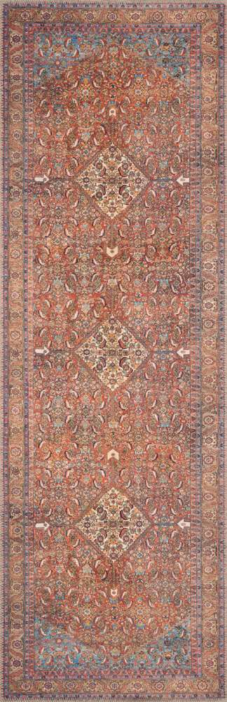 Loloi - Loren Red / Multi 2-6in x 7-6in Runner Rug - LORELQ-06REML2676 veiw 1