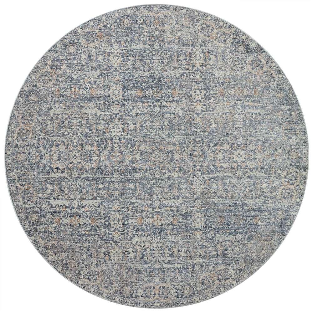 Angela Rose x Loloi - Blake Denim / Taupe 5-3in x 5-3in Round Area Rug - BLAKBLA-03DETA530R veiw 1
