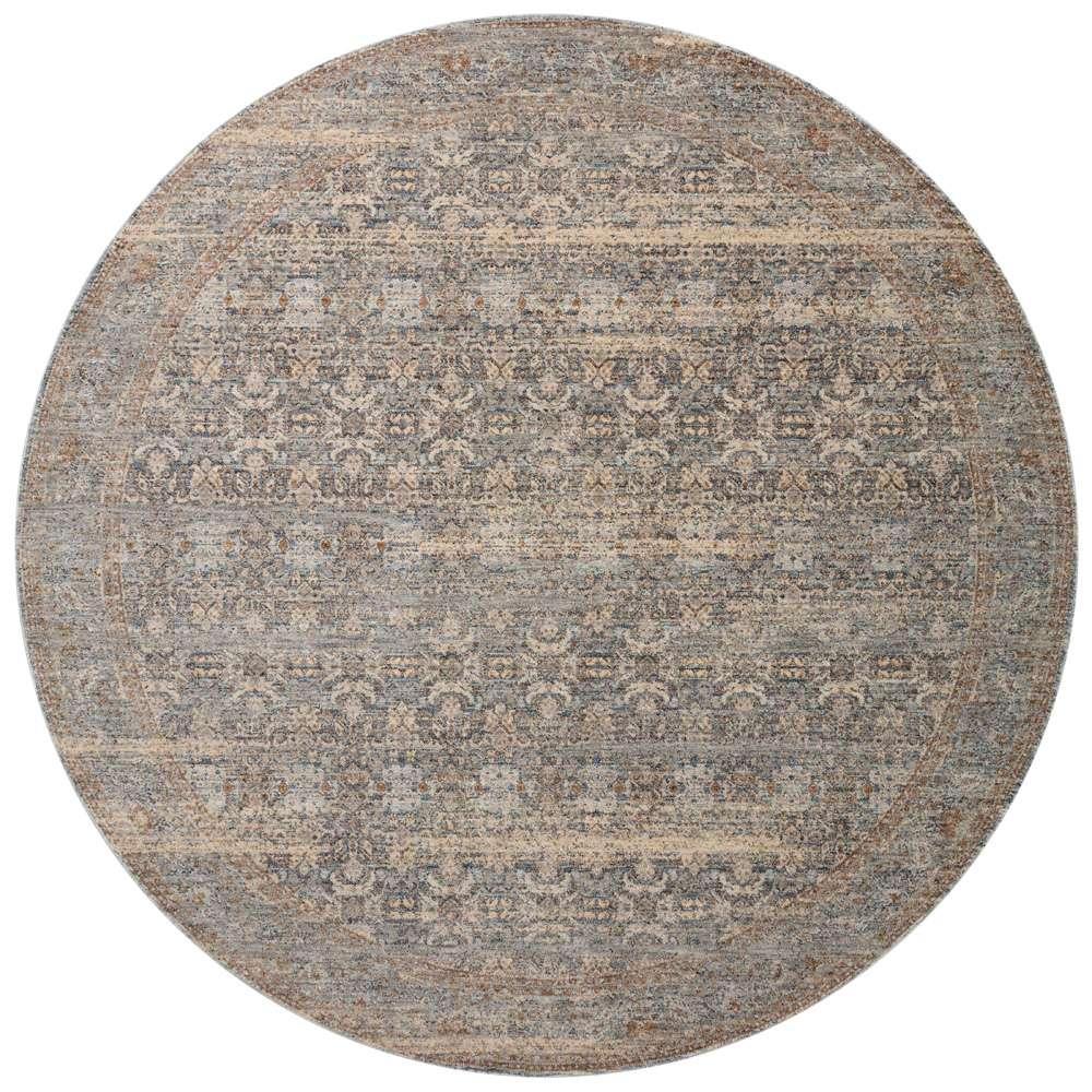 Angela Rose x Loloi - Blake Ocean / Mocha 5-3in x 5-3in Round Area Rug - BLAKBLA-02OCMC530R veiw 1