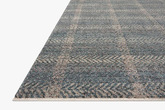 Angela Rose x Loloi - Ember Blue / Beige 2-7in x 10-0in Runner Rug - EMBREMB-03BBBE27A0 view 2