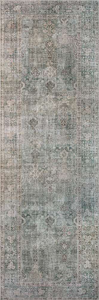 Chris Loves Julia x Loloi - Jules Emerald / Antique Ivory 2-6in x 7-6in Runner Rug - JULSJUL-08EMAI2676 veiw 1