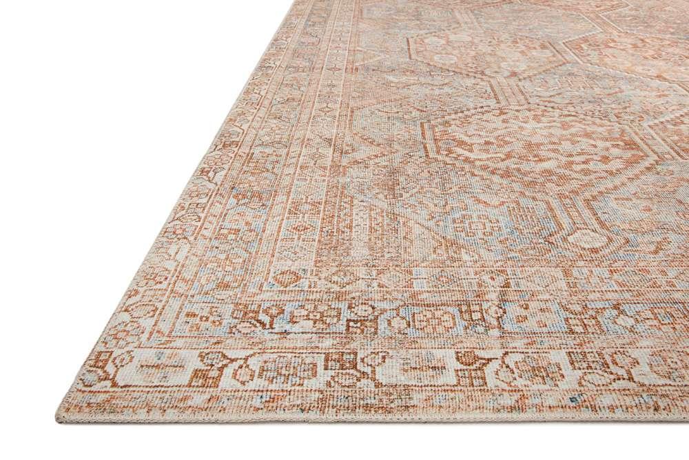 Chris Loves Julia x Loloi - Jules Tangerine / Mist 9-6in x 14 Area Rug - JULSJUL-04TGMI96E0 veiw 4