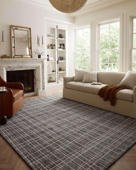 Chris Loves Julia x Loloi - Polly Graphite / Pebble 8-6in x 11-6in Area Rug - POLLPOL-11GTPP86B6 veiw 2