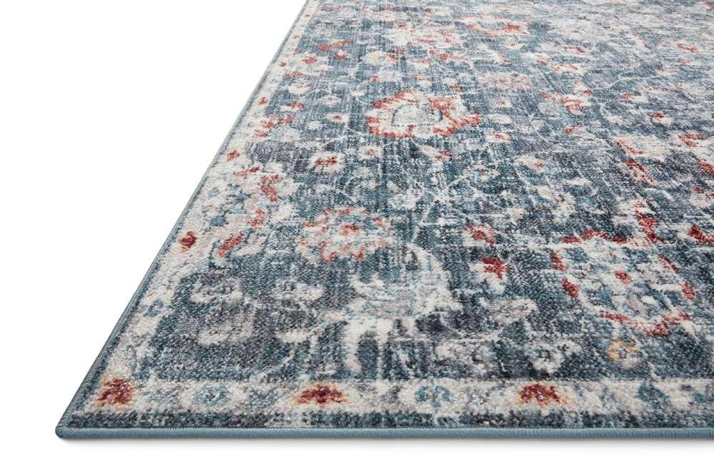 Loloi - Cassandra Blue / Rust 18in x 18in Sample Rug - CASNCSN-04BBRU160S veiw 3
