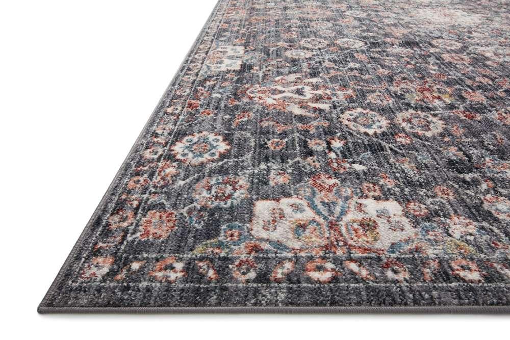 Loloi - Cassandra Charcoal / Rust 18in x 18in Sample Rug - CASNCSN-03CCRU160S veiw 3