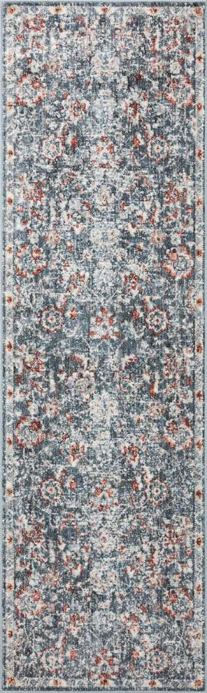Loloi - Cassandra Blue / Rust 2-6in x 7-9in Runner Rug - CASNCSN-04BBRU2679 veiw 1