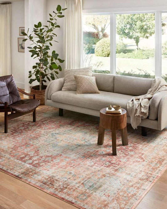 Loloi - Heidi Terracotta / Aqua 3-6in x 5-6in Accent Rug - HEIDHEI-01TCAQ3656 veiw 2