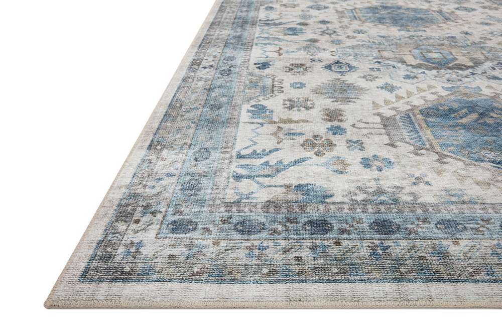 Loloi - Heidi Ivory / Ocean 7-6in x 9-6in Area Rug - HEIDHEI-04IVOC7696 veiw 4