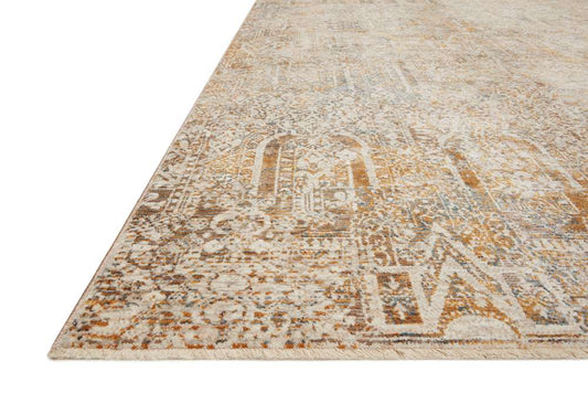Loloi - Lourdes Ivory / Orange 2-3in x 3-10in Accent Rug - LOURLOU-05IVOR233A veiw 2