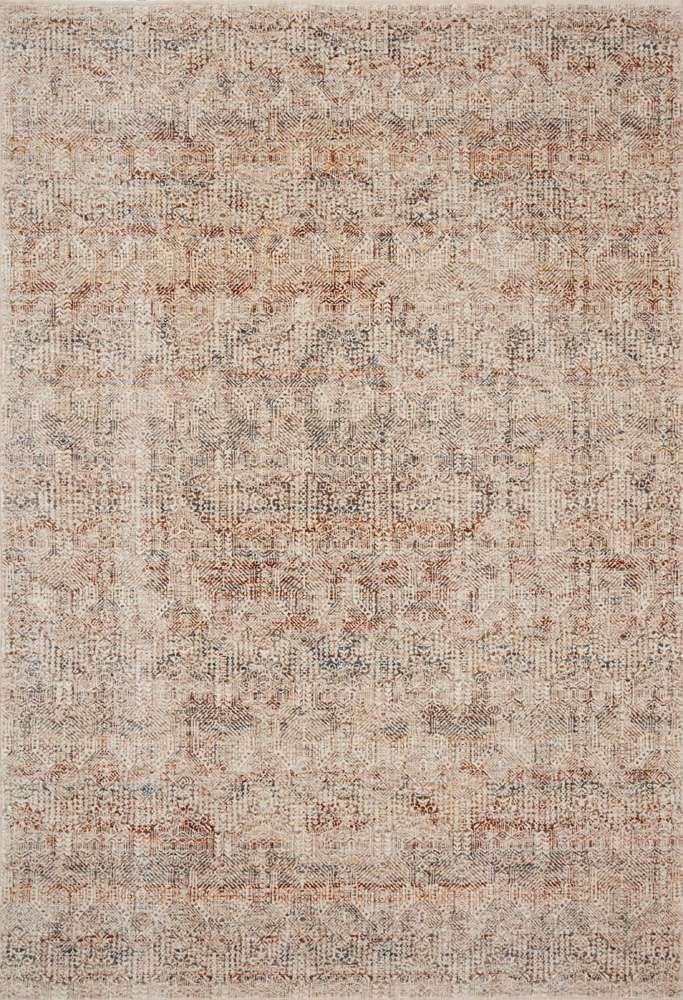 Loloi - Lourdes Ivory / Spice 2-8in x 2-8in Round Accent Rug - LOURLOU-04IVSQ280R veiw 1