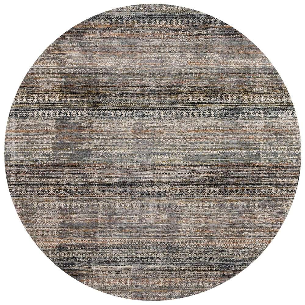 Loloi - Theia Grey / Multi 7-10in x 7-10in Round Area Rug - THEITHE-08GYML7A0R veiw 1