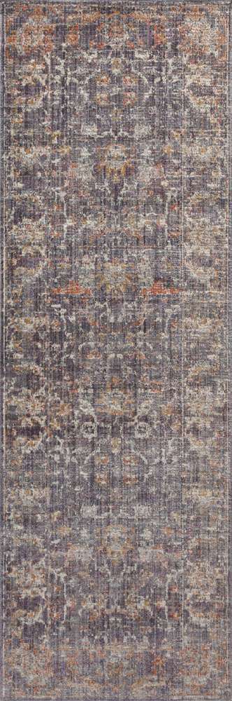 Chris Loves Julia x Loloi - Rosemarie Graphite / Multi 2-7in x 10-0in Runner Rug - ROSMROE-04GTML27A0 veiw 1