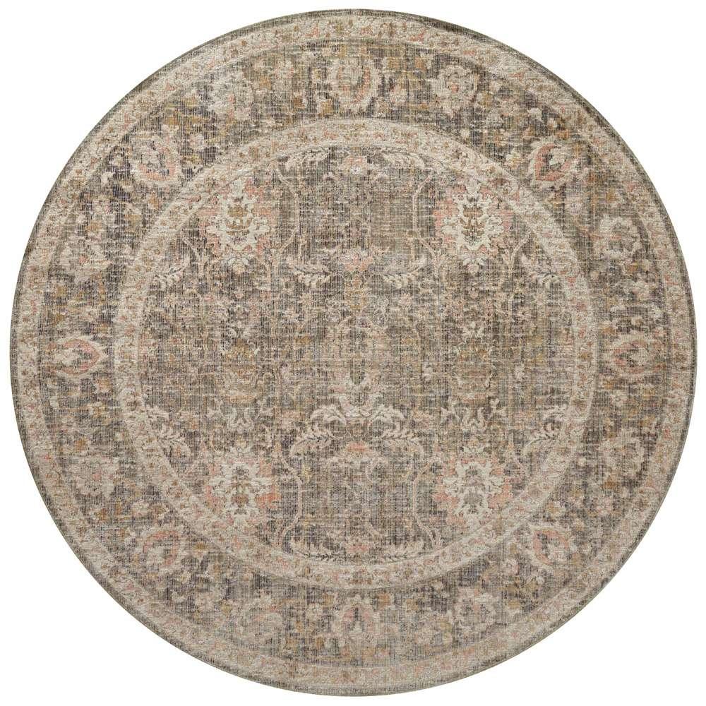 Chris Loves Julia x Loloi - Rosemarie Sage / Blush 5-0in x 5-0in Round Area Rug - ROSMROE-01SGBH500R veiw 1